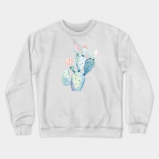 Turquoise Cactus Floral Friends Crewneck Sweatshirt